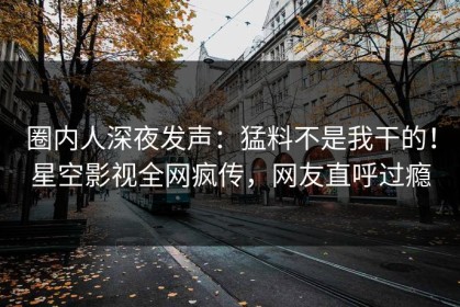 圈内人深夜发声：猛料不是我干的！星空影视全网疯传，网友直呼过瘾