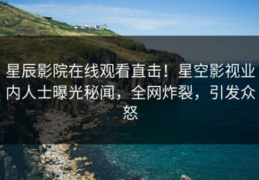 星辰影院在线观看直击！星空影视业内人士曝光秘闻，全网炸裂，引发众怒