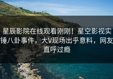 星辰影院在线观看刚刚！星空影视实锤八卦事件，大V现场出乎意料，网友直呼过瘾