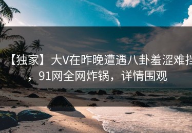 【独家】大V在昨晚遭遇八卦羞涩难挡，91网全网炸锅，详情围观