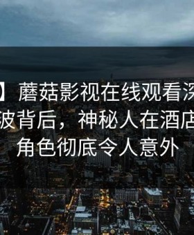 【独家】蘑菇影视在线观看深度揭秘：花絮风波背后，神秘人在酒店房间的角色彻底令人意外