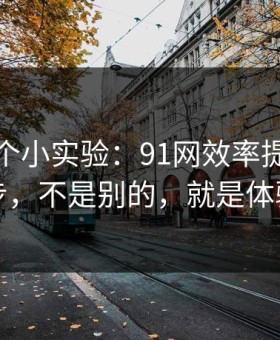我做了个小实验：91网效率提升最快的一步，不是别的，就是体验差异